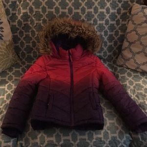 Girls Pink/Purple Ombré winter jacket